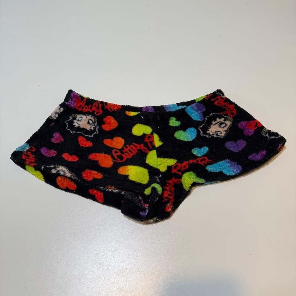Vintage Betty Boop Fairy Y2K McBling Micro Rainbow Booty Shorts